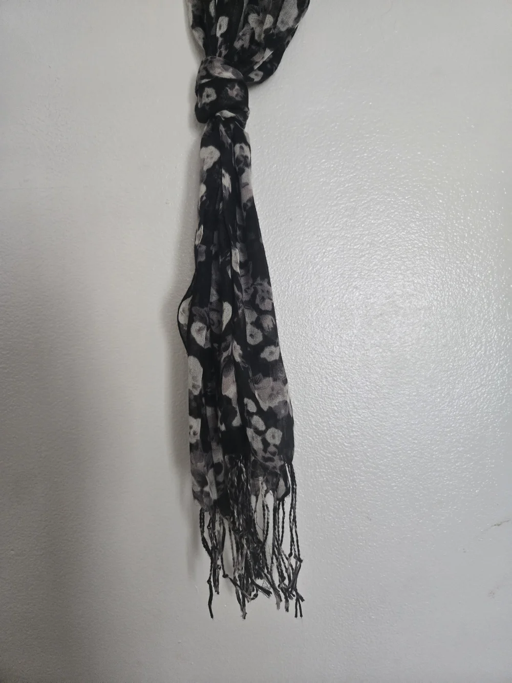 4/$15 Boho Braid Tassel Scarf Black White Hair Accessories Women's Summer Style
